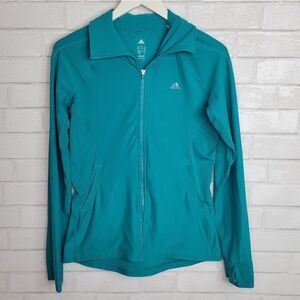 Adidas Teal Warmup Zipper Jacket